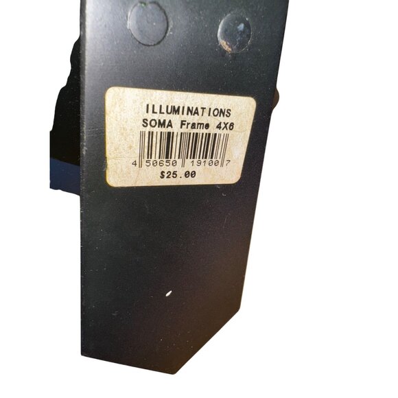 Vtg Illuminations Soma 4X6 Mirror Frame Black Backing Set of two Glass Eighties - Picture 2 of 9